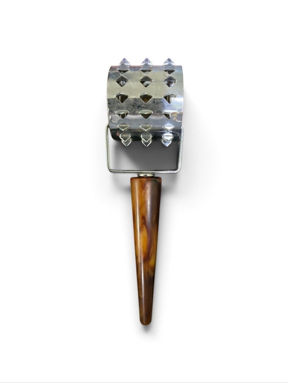 Vintage Butterscotch Bakelite Handle Roller Meat Tenderizer